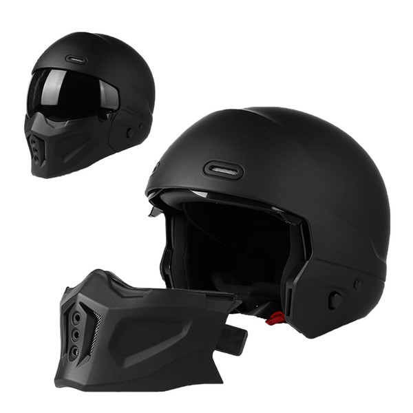 Full Face Motorcycle Helmet With Detachable Front Cover Multiple Ventilation Holes DOT Approved Mot K484-FQZAP_0BYZEXIY