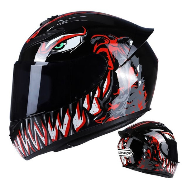 Men Women Motorcycle Helmet Large Tail Full Face Helmet Racing Motorcycle Running Helmet Red_XL K484-PAU_0CNA52AM