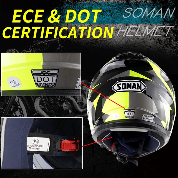 Motorcycle Racing Helmet Outdor Riding Helmet Men and Women Motorcycle Helmet Double Lenses Compati K484-PAU_07JZYL0H