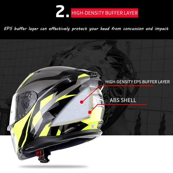 Motorcycle Racing Helmet Outdor Riding Helmet Men and Women Motorcycle Helmet Double Lenses Compati K484-PAU_07JZYL0H