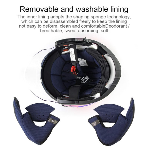 Motorcycle Helmet 3/4 Electrical Helemets Dual Visor Half Face Motorcycle Helmet   Black fluorescen K484-PAU_0BB1K65V