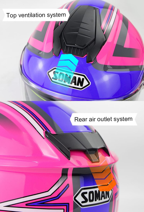 Motorcycle Helmet 3/4 Electrical Helemets Dual Visor Half Face Motorcycle Helmet   Black fluorescen K484-PAU_0BB1K65V