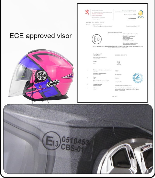 Motorcycle Helmet 3/4 Electrical Helemets Dual Visor Half Face Motorcycle Helmet   Matte black_L K484-PAU_0BB11ZAT