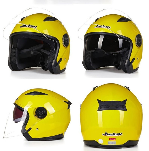 Motorcycle Dual Lens Open Face Capacete Motorcycle Vintage Style Helmets  red_M K484-PAU_04CQS6JS