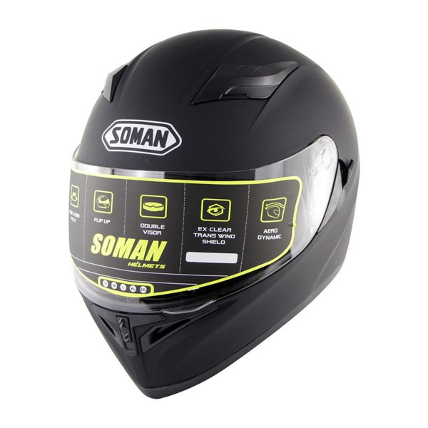Full Face Motorcycle Helmet Sun Visor Dual Lens Moto Helmet Pearl White_XL K484-PAU_0BAZBPKL