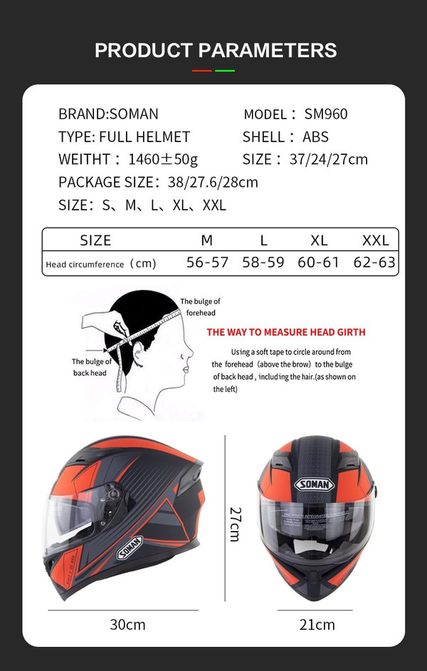 Full Face Motorcycle Helmet Sun Visor Dual Lens Moto Helmet Red acceleration_XL K484-PAU_0BAZDCZ7