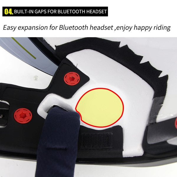 Motorcycle Racing Helmet Men and Women Motorcycle Helmet Double Lenses Compatiable with Glasses Saf K484-PAU_07JWPD7P