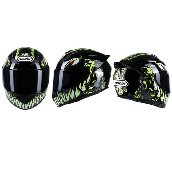 Men Women Motorcycle Helmet Large Tail Full Face Helmet Racing Motorcycle Running Helmet Yellow_M K484-PAU_0CNAQB9S