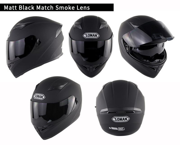Motorcycle Helmet Men Women Full Face Helmet Moto Riding Motocross Motorbike Helmet  Matte black wi K484-PAU_0B8HNSXN