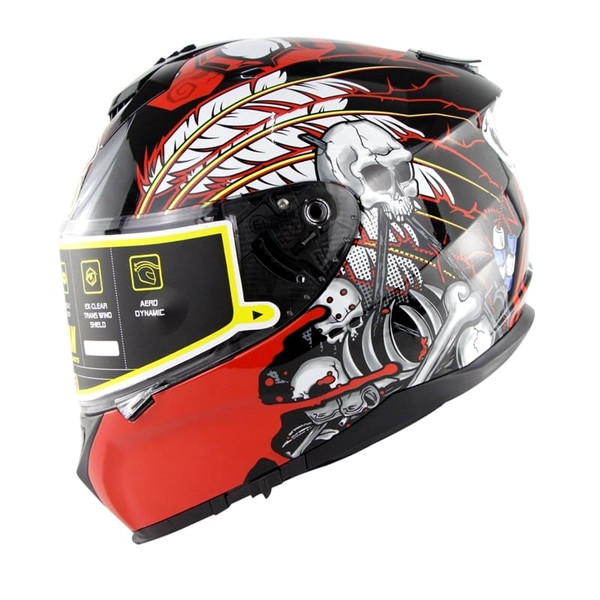 Motorcycle Racing Helmet Men and Women Motorcycle Helmet Double Lenses Compatiable with Glasses Saf K484-PAU_07JWZ2GN