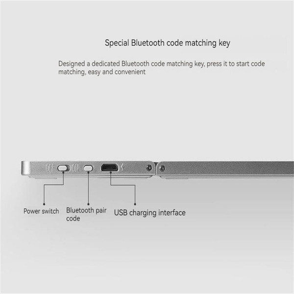 Portable Mini Bluetooth Keyboard Wireless Foldable Trackpad Keyboard for IOS Android Windows Ipad S K484-PEL_0OD50S1Y