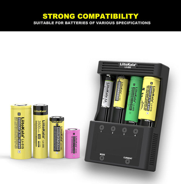 LiitoKala Lii-600 LCD Battery Charger for 26650 21700 18650 18350 20650 14500 AA AAA K484-FQZET_VHVEQ3ZF