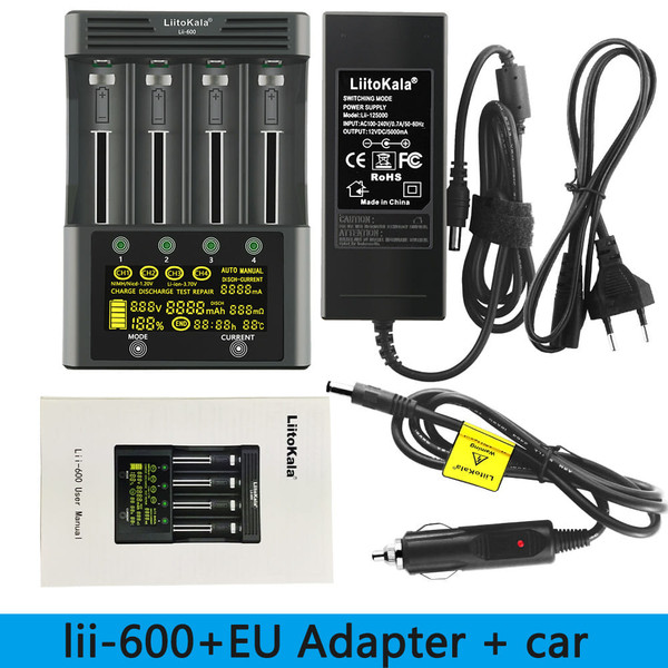 LiitoKala Lii-600 LCD Battery Charger for 26650 21700 18650 18350 20650 14500 AA AAA K484-FQZET_VHVEQ3ZF