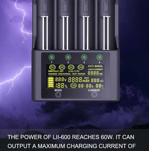 LiitoKala Lii-600 LCD Battery Charger for 26650 21700 18650 18350 20650 14500 AA AAA K484-FQZET_VHVEQ3ZF