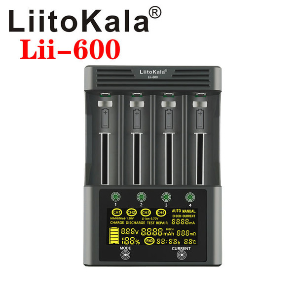 LiitoKala Lii-600 LCD Battery Charger for 26650 21700 18650 18350 20650 14500 AA AAA K484-FQZET_VHVEQ3ZF