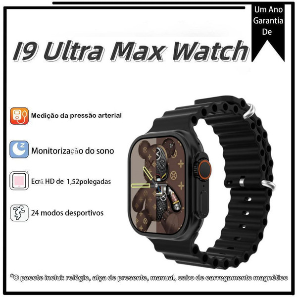 I9 Ultra Max 2.19 Inch Smart Watches Make/Answer Calls Fitness Tracker Heart Rate Blood Oxygen Moni K484-PEL_0RPAC33O