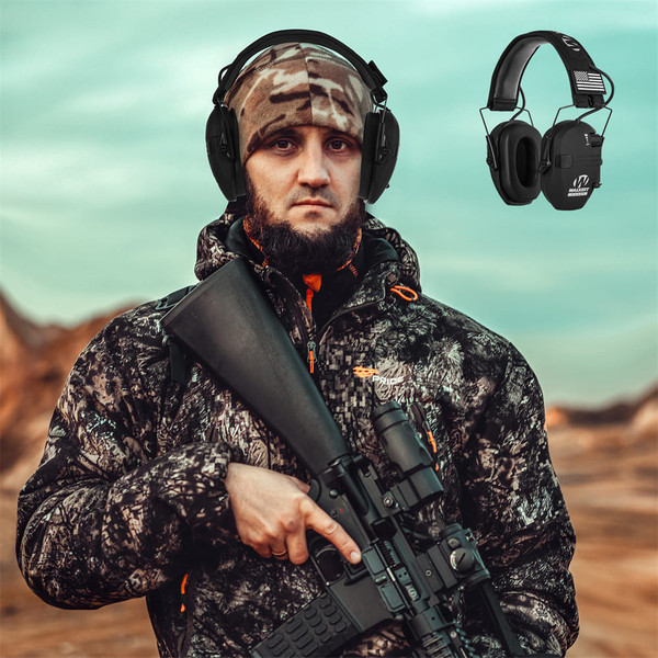 Shooting Ear Protective Safety Earmuffs Noise Reduction Electronic Earmuffs Hearing Protector for H K484-PEL_0NGVFMHS