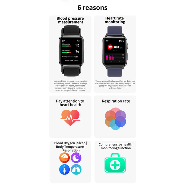 ZEBLAZE Smart Watch S6 Accurate Blood Pressure Blood Oxygen Heart Rate Sleep Monitoring Sports Smar K484-PEL_0MNRBMSG