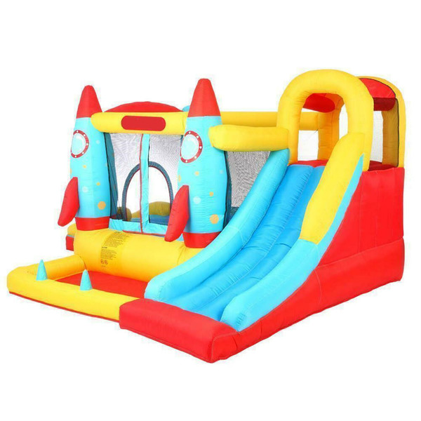 US Rocket Bounce House Inflatable Castle Jumping Surface Slide Red Blue K484-PTO_0XW2C40V_US