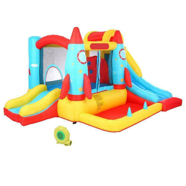 US Rocket Bounce House Inflatable Castle Jumping Surface Slide Red Blue K484-PTO_0XW2C40V_US