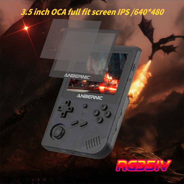 RG351V Retro Handheld Game Console 3.5-Inch Screen 3900mAh Rechargeable Battery Video Games System  K484-PEL_0RKLELT2