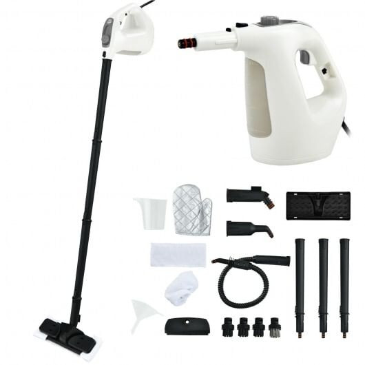 1400W Multipurpose Pressurized Steam Cleaner With 17 Pieces Accessories-Gray - Color: Gray D681-ES10028US-GR