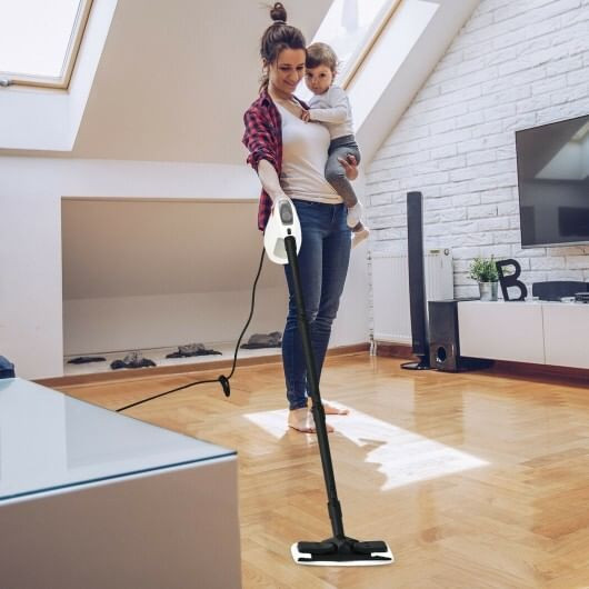 1400W Multipurpose Pressurized Steam Cleaner With 17 Pieces Accessories-Gray - Color: Gray D681-ES10028US-GR