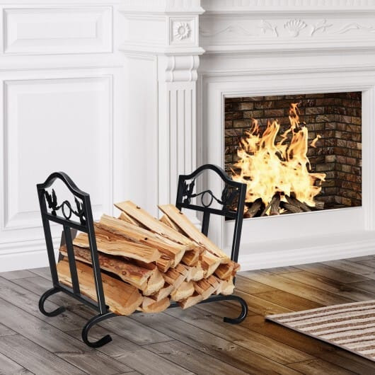 Foldable Firewood Log Rack Steel Wood Storage Holder B593-HW65640