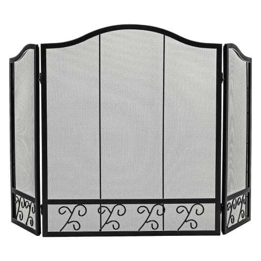 3-Panel Fireplace Screen Decorative Spark Guard B593-HV10289