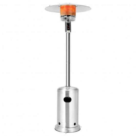 Garden Propane Standing LP Gas Steel Accessories Heater-Silver - Color: Silver D681-OP70859SL