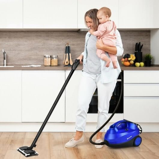 2000W Heavy Duty Multi-purpose Steam Cleaner Mop with Detachable Handheld Unit-Blue - Color: Blue D681-EP24434US-BL