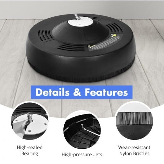 16 Inch Pressure Washer with 2 Spray Nozzles and 1/4-inch Quick-connect Extension Wands B593-CL11872