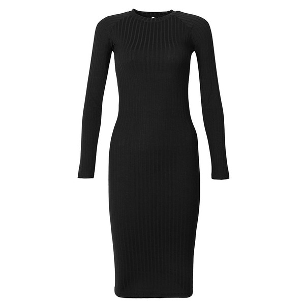 Sexy Knitted Turtleneck Long Sleeve Hip Dress Q119-CJNSSYLY00645