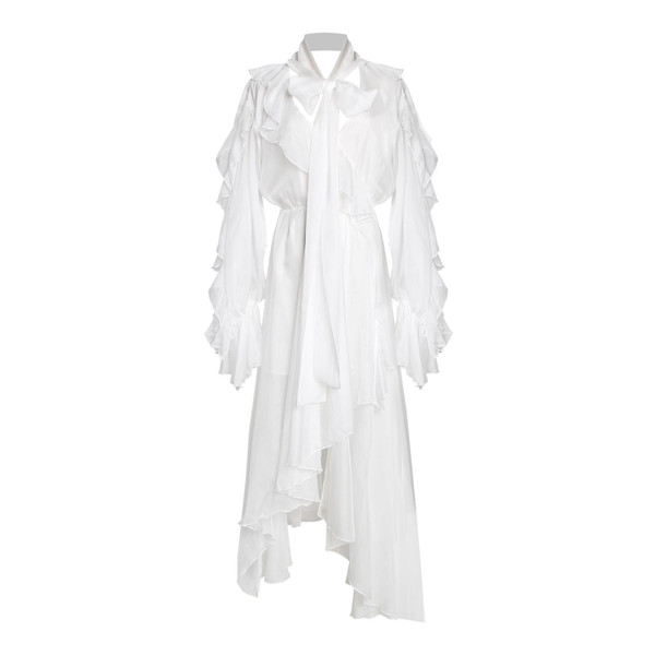 V-neck ruffled irregular flowing backless neckline with fairy dress Q119-CJNSSYLY01482
