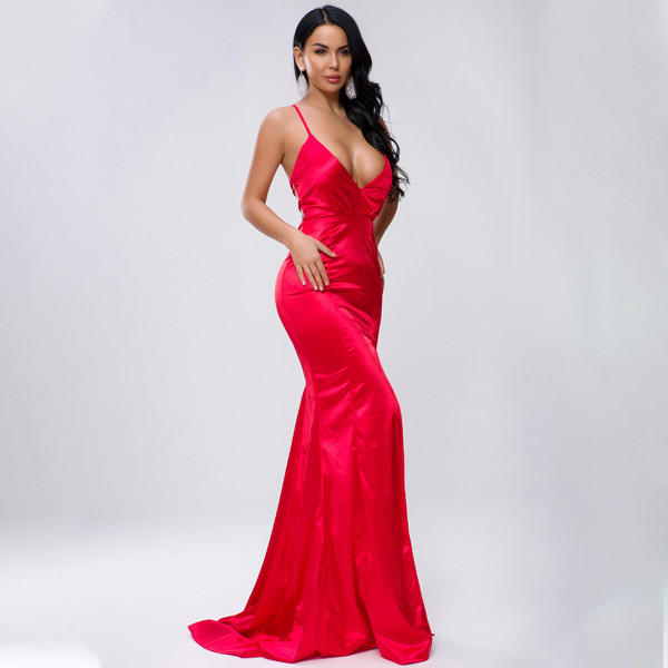 Dress female sling evening dress Q119-CJNSSYLY02354