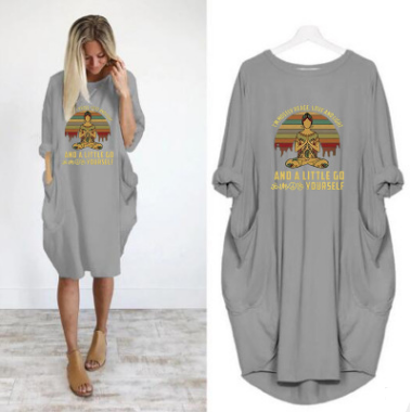 I'm mostly letters printed European and American loose casual summer dresses Q119-CJNSSYLY01960