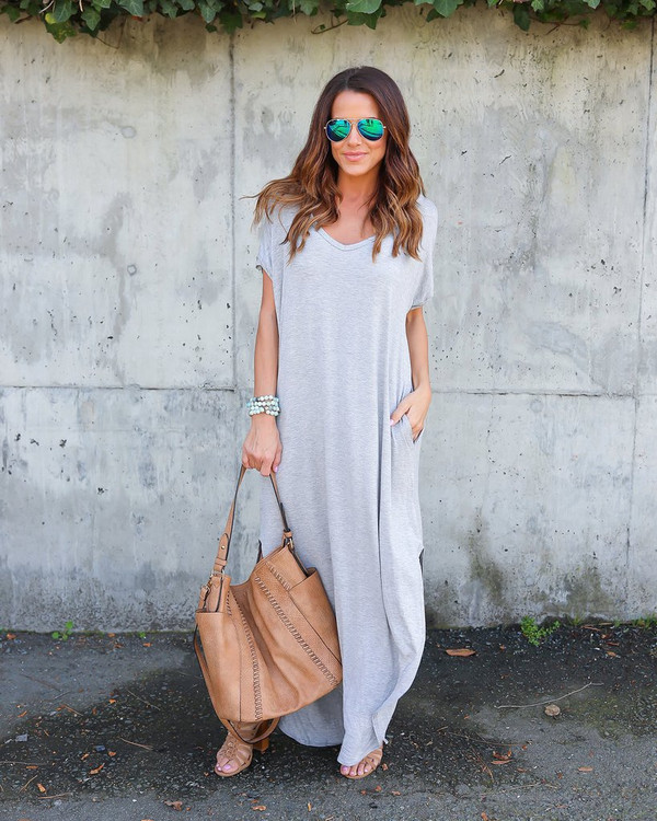 Color: Gray, Size: L - European and American foreign trade dress burst 2021 summer aliexpress Amazo Q119-CJNSSYLY00417-Gray-L
