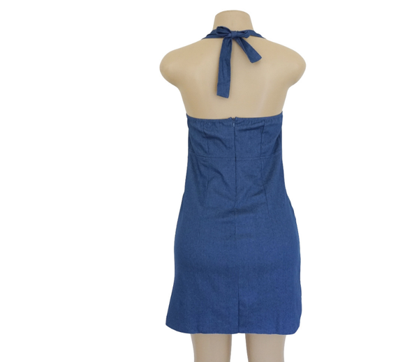 Net red street shot denim slim dress Q119-CJNSSYLY01329