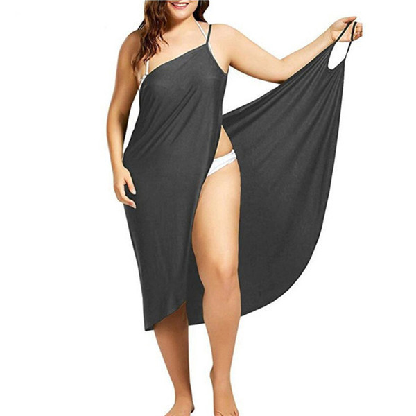 Europe and the United States new EBAY explosion models striped sling beach wrap skirt beach skirt h Q119-CJNSSYLY01817-A Grey-S