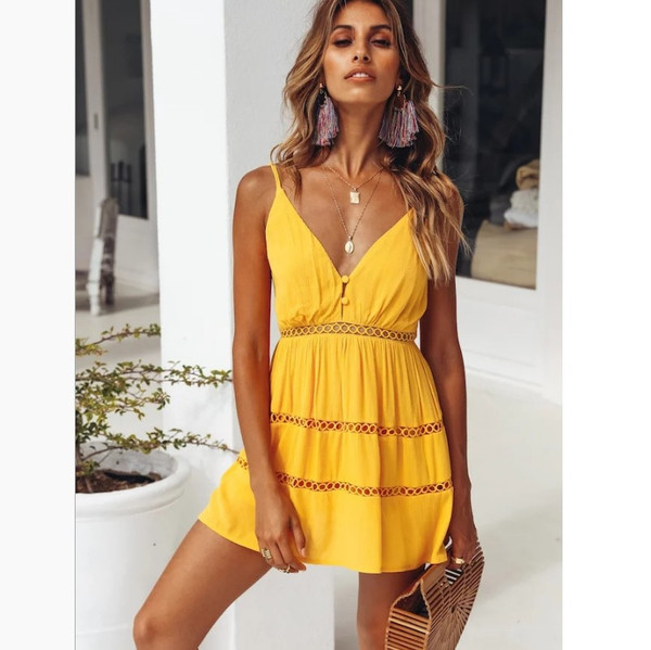 Stitching lace harness dress Q119-CJNSSYLY02170