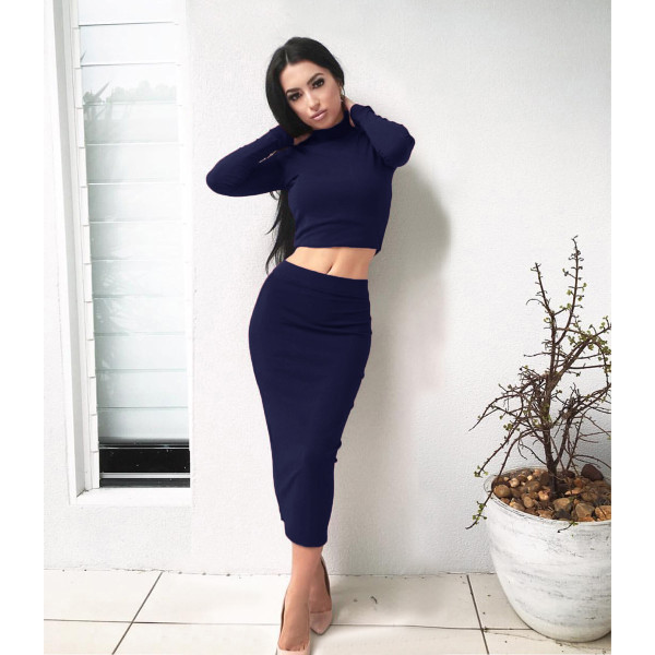 Long sleeve high collar two piece set Q119-CJNSSYLY02520