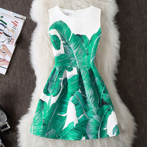 Autumn Winter Elegant Sexy Casual Floral Dress Vintage Sleveeless Party Dresses Q119-CJNSSYLY00879