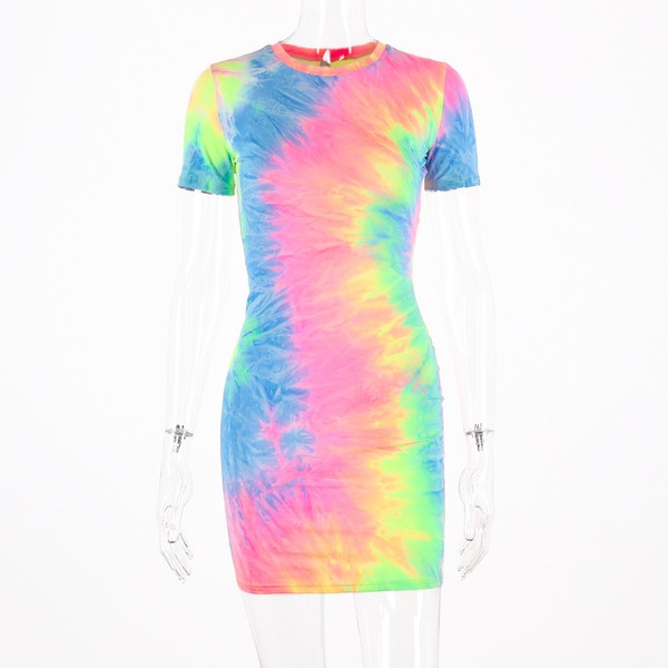 Fluorescent Camouflage Sling Dress Q119-CJNSSYLY02184