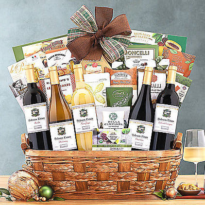 Hobson Estates Collection: Gourmet Wine Gift Basket Z954-WC-726