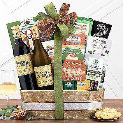Brick Lane California Duet: Wine Gift Basket Z954-WC-765
