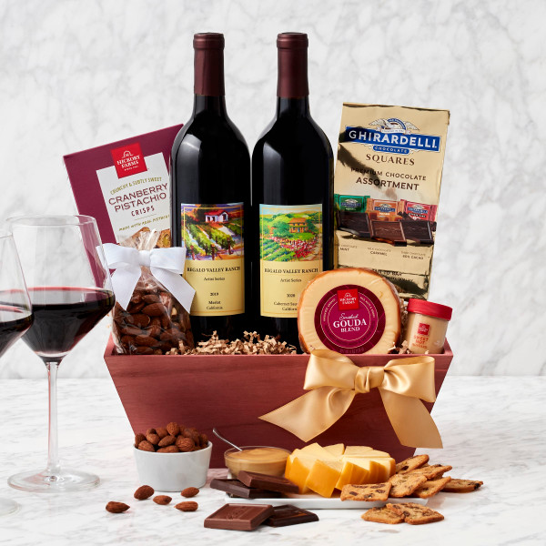 Napa Valley Charm Duet: Red Wine Gift Basket Z954-GC-71010