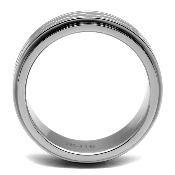 TK2942 - High polished (no plating) Stainless Steel Ring with No Stone A874-TK2942