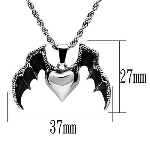 TK549 - High polished (no plating) Stainless Steel Chain Pendant with No Stone A874-TK549