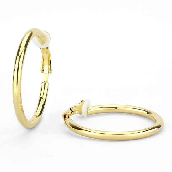 LO4682 - Gold Brass Earrings with No Stone A874-LO4682