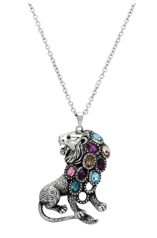TK1125 - High polished (no plating) Stainless Steel Chain Pendant with Top Grade Crystal  in Multi  A874-TK1125